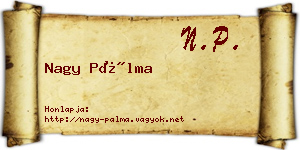 Nagy Pálma névjegykártya