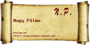 Nagy Pálma névjegykártya